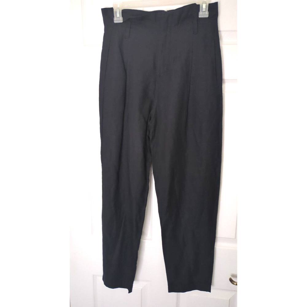 Blank NYC PaperBag Waist Pants Black Size 25 XS Quiet Luxury Chic Missing Belt